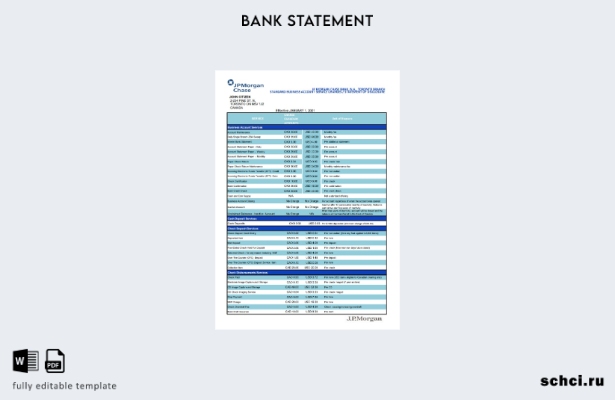 цифровая загрузка Канада JP Morgan Chase шаблон Excel для подтверждения адреса б